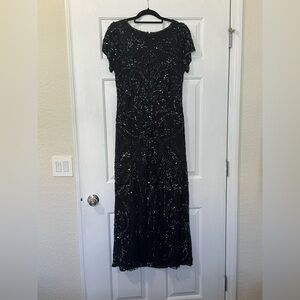 Pisarro Nights Black Sequin Maxi Dress